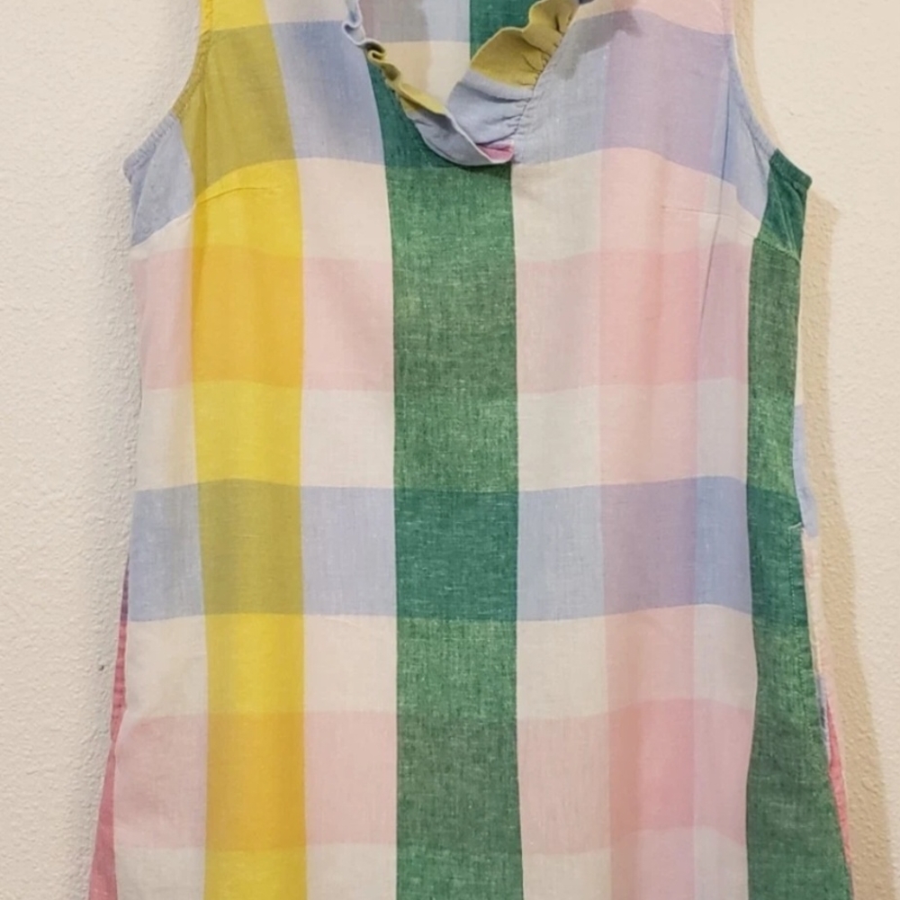 Crown & Ivy Green and White Plaid Dress